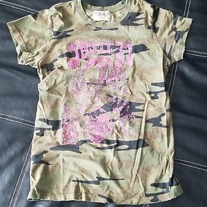 Juicy Couture Camo Pink Tee Sz M